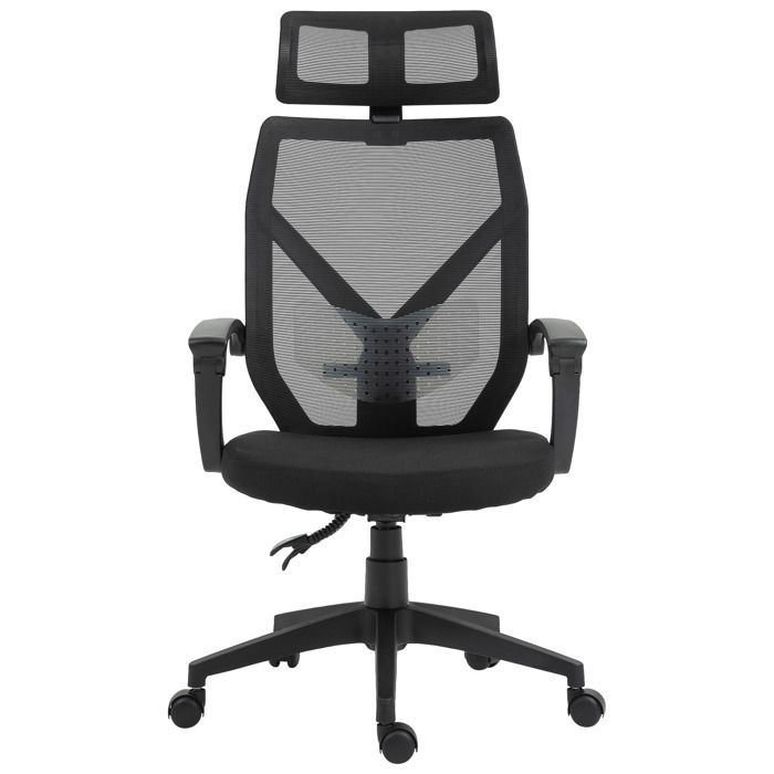 Fauteuil de bureau manager grand confort dossier ergonomique inclinable hauteur assise réglable pivotant tissu maille noir