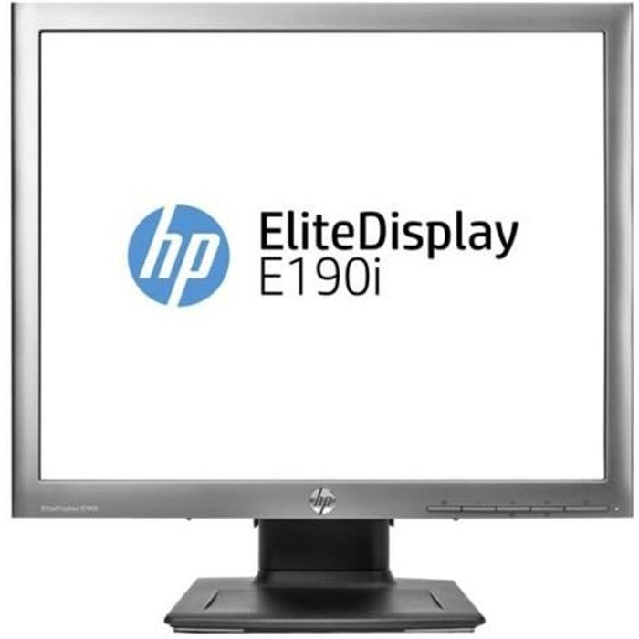 HP EliteDisplay E190i Écran LED 18.9- (18.9- visualisable) 1280 x 1024 IPS 250 cd-m² 1000:1 8 ms DVI-D, VGA, DisplayPort noir
