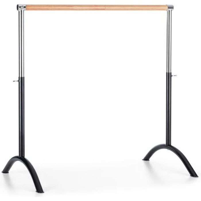 Klarfit Bar Lerina Barre de danse classique portable - Hauteur réglable 110x113cm - noir