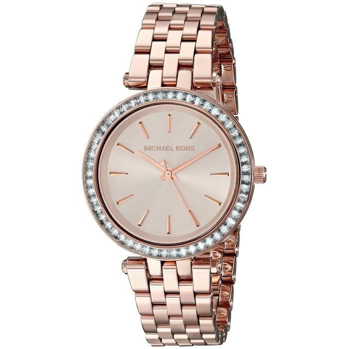 Montre Michael Kors Femme MK3366 Lunette en acier inoxydable, finition polie avec strass - montre à quartz