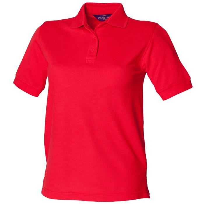 Henbury - Polo à rétention de forme - Femme (Rouge)