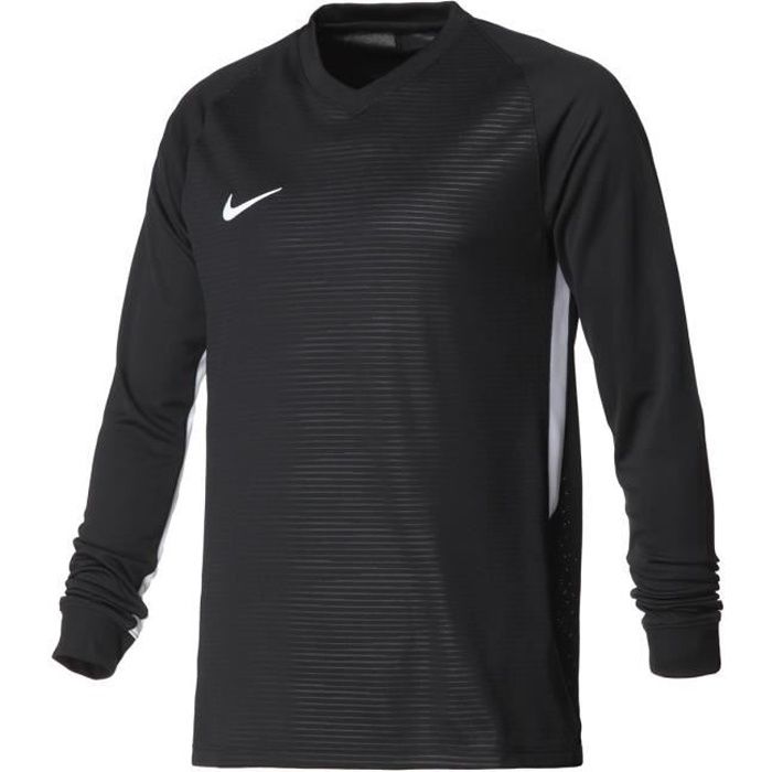NIKE Maillot de sport Dry Tiempo Premier 100% polyester - Homme - Noir et Blanc
