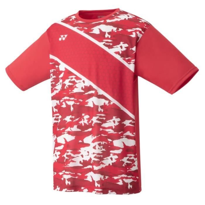 Yonex t-shirt de tennis Tournhomme en polyester rouge