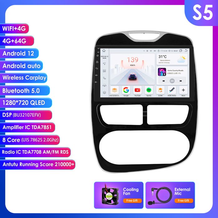 OCTA core 4G 64G Autoradio Android 11 pour Renault Clio 4 2012 2013 2014 2015 2016 lecteur multimédia 2din Gps Navi stéréo Wifi