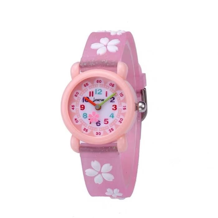 SHARPHY Montre Enfant Fille Étanche Gel de Silice Quartz Charmant Cadeau de Noël