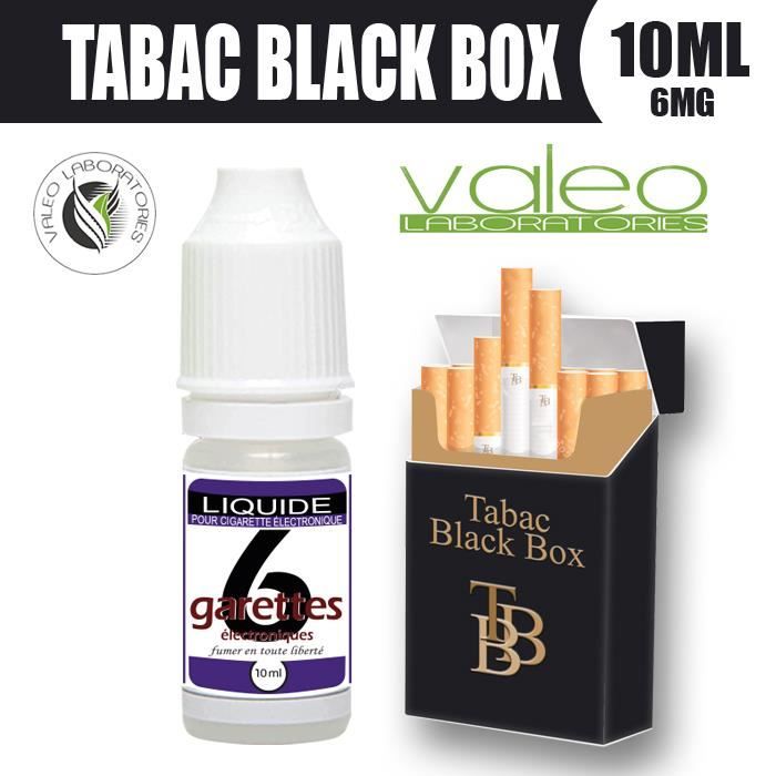 E LIQUIDE 10ML – TABAC BLACK BOX JPS 6mg DE NICOTINE - 6GARETTES
