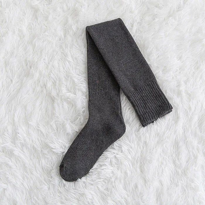Moon Wood Chaussettes Hautes Femme Extra Longues Au-dessus Du Genou En Polaire Corail - Douces Et Chaudes