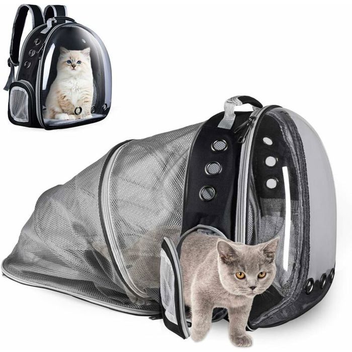 Comparer les prix de Sac Dos Transparent pour Chat et Chien Sac de Transport Extensible pour Animaux de Compagnie couleurs multiples YYV