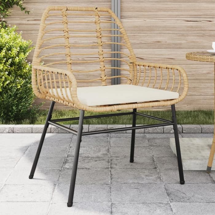vidaXL Chaises de jardin lot de 2 rotin - vue 2