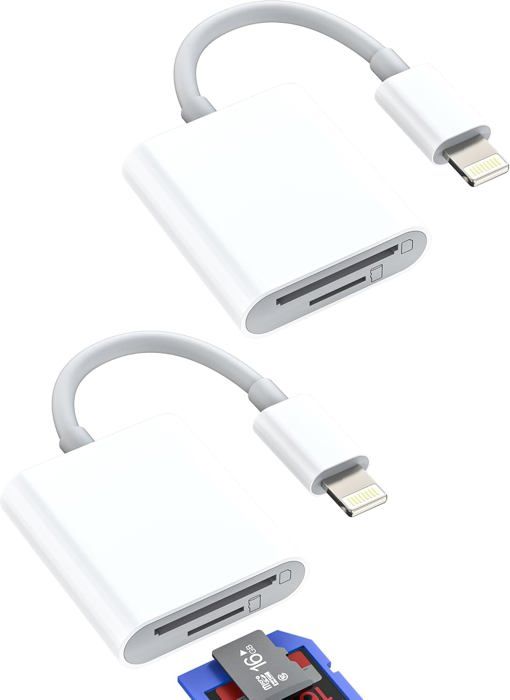 Adaptateur Lecteur De Cartes 6 En 1 - Ports USB-A, USB-C, Micro USB - Double Slot SD/Micro SD - Compatible Smartphones Et PC - 8