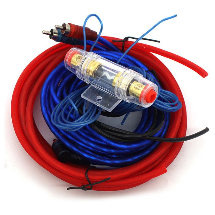 Câble Installation Amplificateur Caisson Basses 4 Jauges 2800W - Kit Câblage Audio Voiture