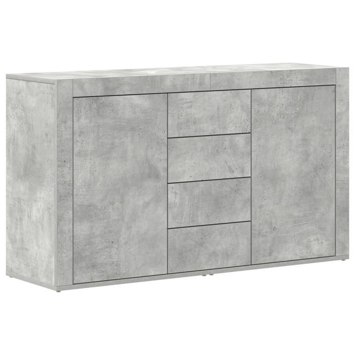 PROMOTION Buffet salle à mangerCommode Salon Gris béton - Bois dingénierie 120 x 36 x 69 cm Rangement 15482 - BestMeuble