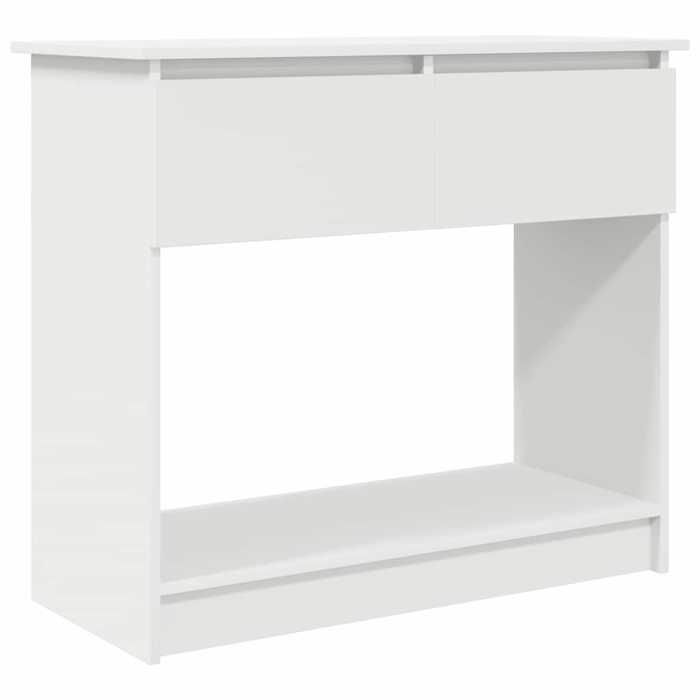 CLARENCE® Table console Table dappoint Table dEntrée avec tiroirs blanc 855x385x745 cm ll1171