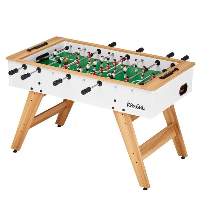 Baby-foot Kangui Pliable – 22 Figurines, 3 Balles Incluses – Pour 2 à 4 Joueurs – Dimensions 119x87x78 Cm