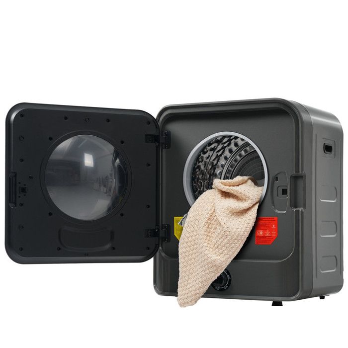 Sèche-linge 3kg Blanc Évacuation - 830W - 5 Programmes - Triple Filtre - Acier Inoxydable - Classe G - Antisurchauffe - Murale