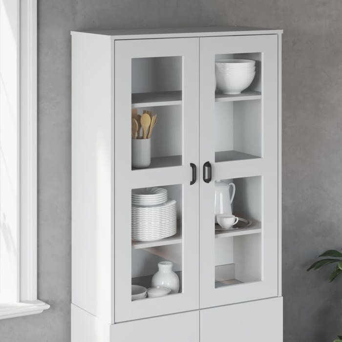 Dessus pour Buffet/Placard/Commode - 1 PC - pour Salon/Cuisine - VIKEN blanc bois dingénierie 80x35x110 cm - A5654