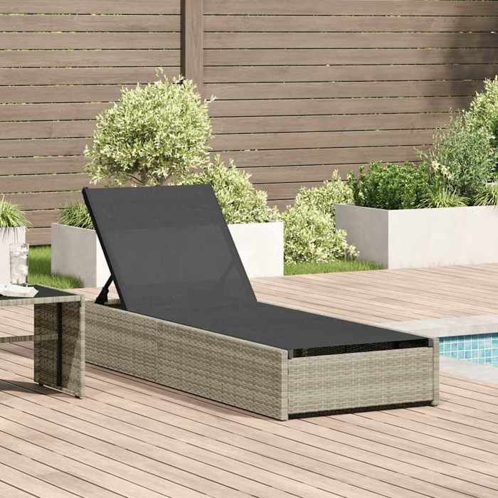 Transat/Lit-canapé dextérieur - NANAS - Bain de Soleil simple - Beige 200 5 x 70 x 75cm polyrotin 1427615746
