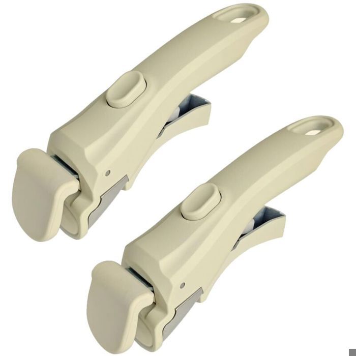 Ensemble de 2 pièces avec poignées détachables blanc cassé poignées universelles durables et résistantes à la chaleur.