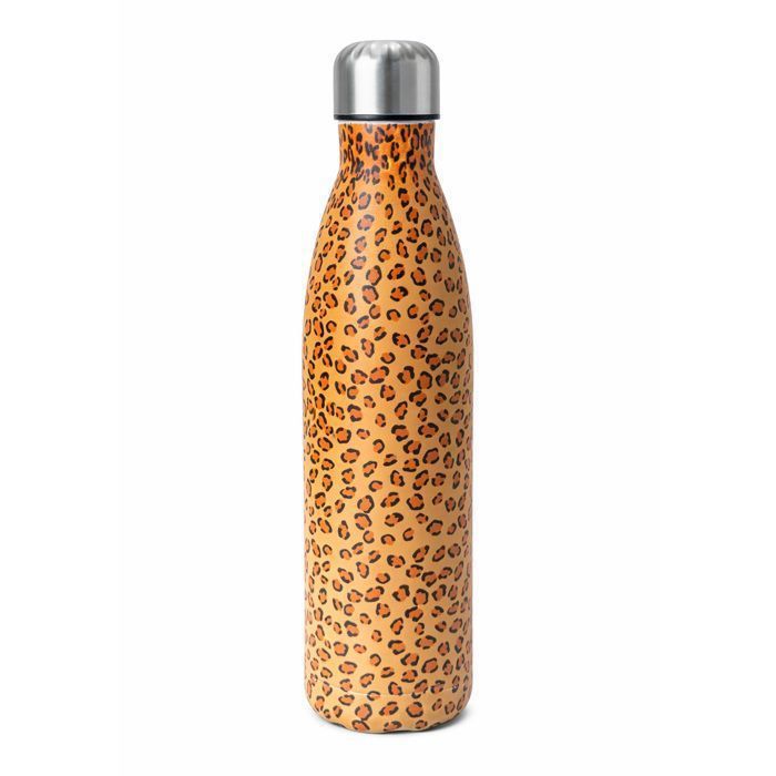 Gourde isotherme 75cl Léopard – Bouteille inox double paroi – Garde chaud 12h / froid 24h – Étanche sans BPA Multi-usage
