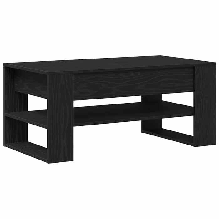 Noir Table basse(1 PC) - JMS - Support 30 kg - table de café - Chêne noir 102x55x45 cm Bois dingénierie T17631