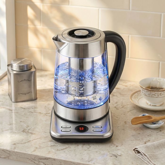 Bouilloire électrique 17 L 2200 W chauffe rapide avec thermostat UK Strix filtre à thé et maintien au chaud