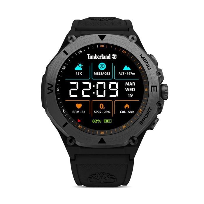 Montre connectée Timberland pour homme TRAIL FORCE TDIGB00898X0 en acier inoxydable noir