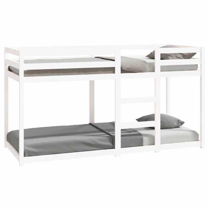 NOUVEAU Lit simple pour dormir - Lit superposé contemporain - sans matelas - blanc - 80x200 cm - Bois de pin massif - pour chambre5