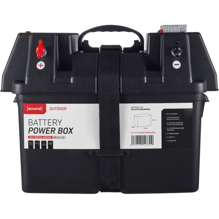 Boîtier de Batterie Véhicule Accurat Outdoor Power Box 12V jusqu'à 100Ah