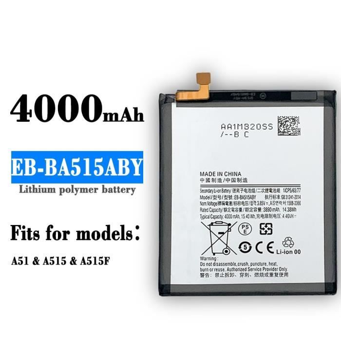 EB-BA515ABY-EB BA515ABY Original Nouveau Remplacement Batterie Pour ...