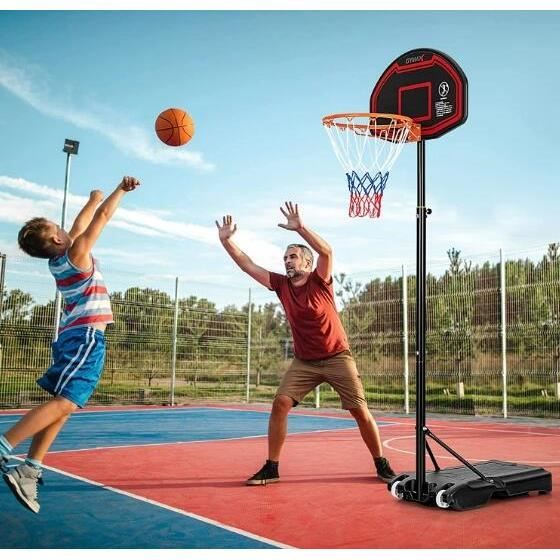 LIFEZEAL Panier de Basket-Ball sur Pied Hauteur Réglable 245-305cm