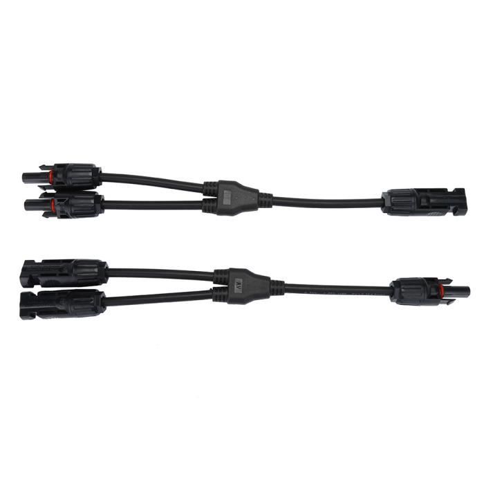 1 Paire De Type Mc4 Y Branche De Fil De Cable Male Connecteur Femelle Ydd Pour Panneau Solaire Achat Vente Chargeur De Batterie Chargeur De Batterie Cdiscount