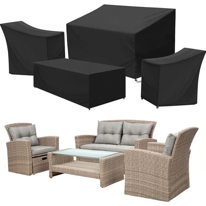 4 Pièces Véranda Extérieure Ensemble De Housses,Housse De Meubles De