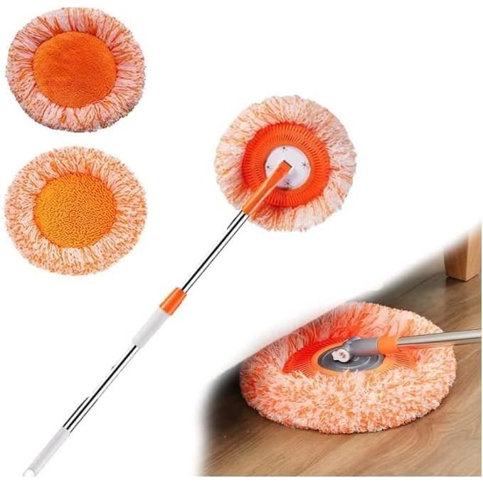 Balai Rotatif 360° Avec Manche Télescopique (78-170 Cm) - Pour Sols, Murs, Voiture, Nettoyage Humide Et Sec - 9
