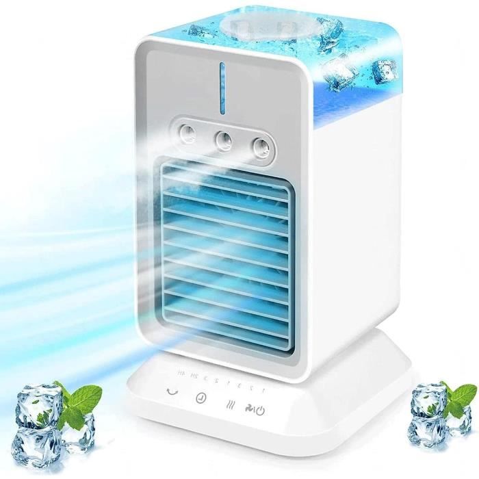 Mini Climatiseur Mobile Voiture, Mini Refroidisseur d'air Portable,  Personal Mini Air Cooler 3 Vitesses RéGlables pour Domicile A505 -  Cdiscount Bricolage