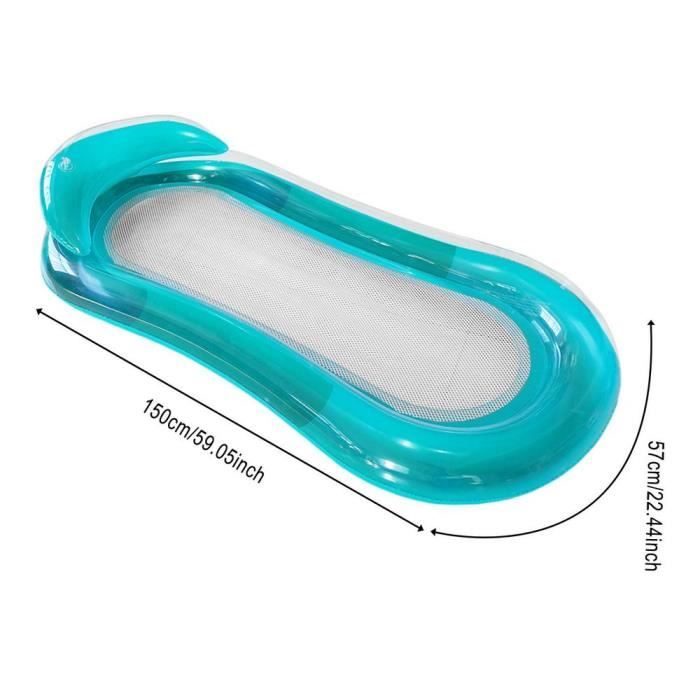 Chaise Longue Flotteur Piscine Gonflable - Radeau Bronzage Avec Porte-Gobelet 160x120cm
