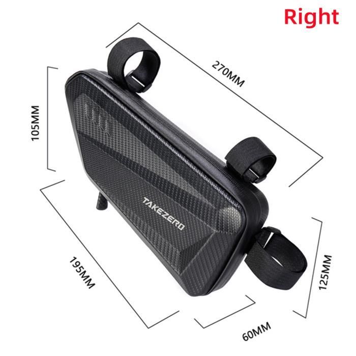 Sacoche De Selle Moto étanche En Cuir Synthétique - Rouleau Noir 31x13 Cm - Pour Guidon Ou Cadre, Rangement Outils