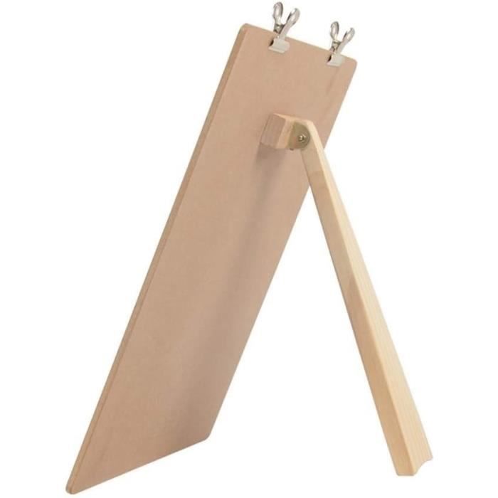 Chevalet de peinture professionnel 175 cm avec pinceaux. Chevalet peinture pour grandes et petites toile. Chevalet en bois pliable et hauteur réglable. Support pour toile et exposition de tableaux