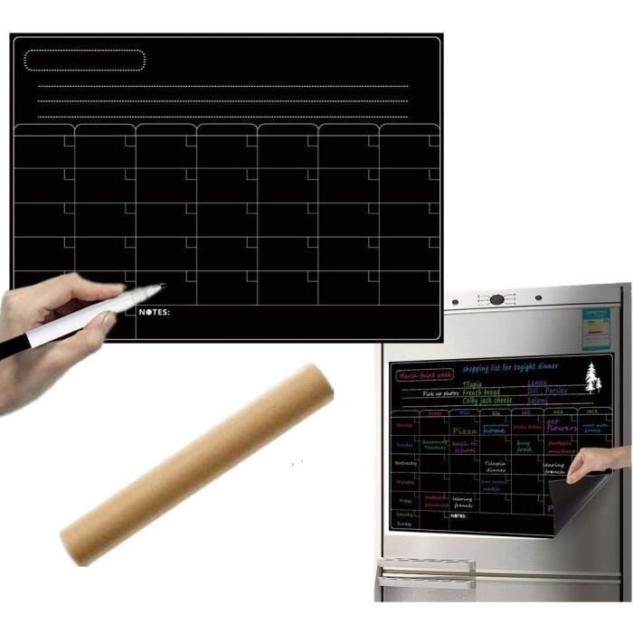 Menu Semaine Magnétique Pour Frigo - Planificateur Repas Et Liste De Courses Effaçable