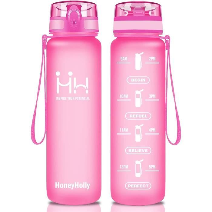 Gourde Réutilisable Sonic - 450 Ml, Ouverture Pop-up, Sans BPA, Avec Sangle, Pour Boissons Froides, Lavage à La Main