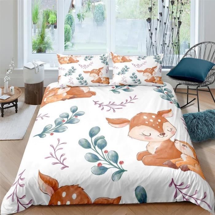 Parure De Lit Bluey Family 140x200 Cm - Housse Couette + Taie 65x65 Cm - Polycoton