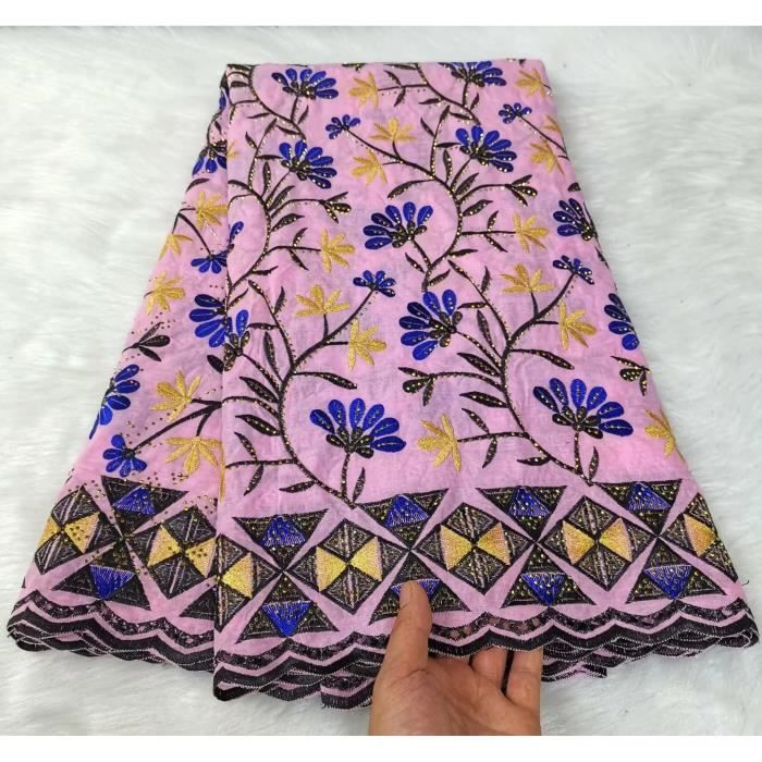 TISSU DENTELLE EN Tulle Brodé Pivoine Vibrant En Maille Violet Pour