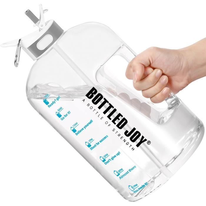 Bouteille d'eau de 64 oz/1/2 gallon avec nchon et paille