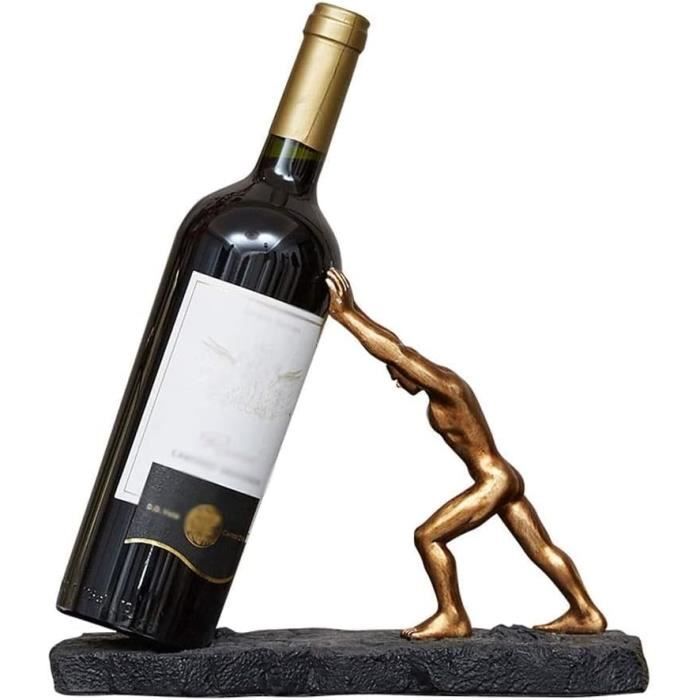 Bouchon De Bouteille Vin En Bois Sculpté – Dormeur Articulé à Lunettes (vintage)
