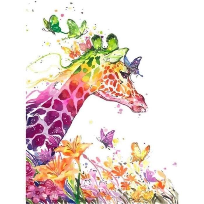 Lsdeere Peinture Par Numero Kit Pour Enfants Adultes Fee Fleurie Et Licorne Peinture A L Huile Bricolage Dessin Toile Avec Des Brosses 40 50cm Avec Sans Cadre Toile Peindre Nombre Peinture Au