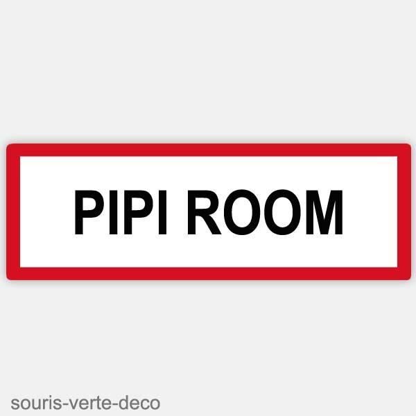 Plaque De Porte De Toilettes Humoristique Pipiroom Panneau
