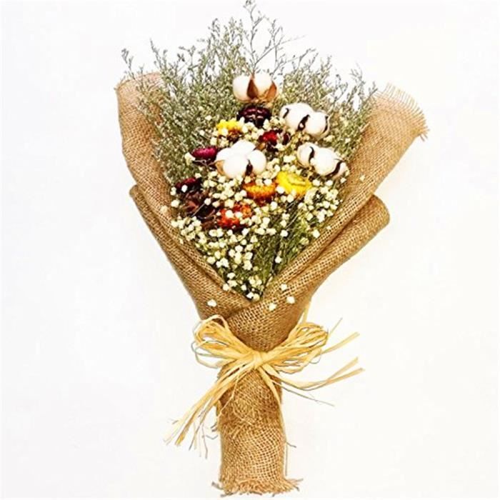Bouquet De Fleurs Séchées Bouquet De Tiges De Coton Naturel