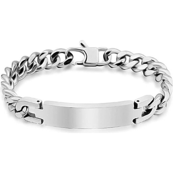 Gourmette bracelet homme clearance