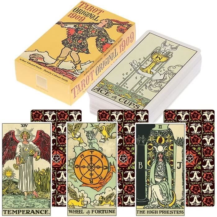 Tarot Classique,Jeux Tarot,Cartes de Tarot,Divinatoire Tarot,Tarot Jeu de  Tarot Divinatoire Tarot Traditionnel Jeu de Cartes pour Ésotérisme