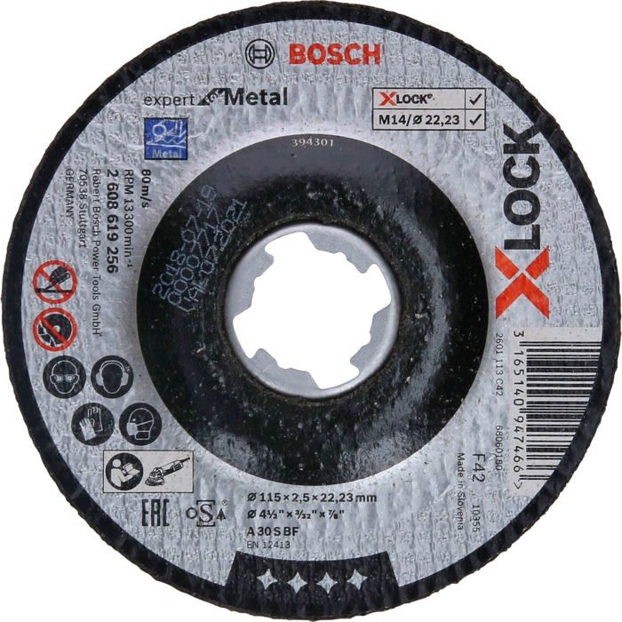 Bosch Disques à tronçonner droits X LOCK Expert for Metal 115x2 5x22 23 mm 2608619253 - vue 4