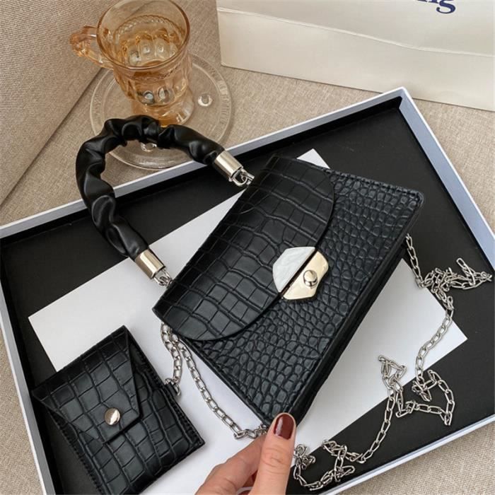 Sac a sales main femme crocodile